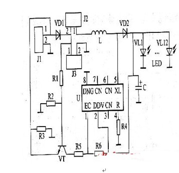 一款既可直接产生低压直流电也可转换成220 伏交流电的太阳能照明灯电路图